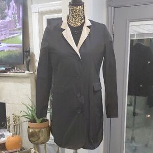 Peserico Navy Blazer with Cream Lapel